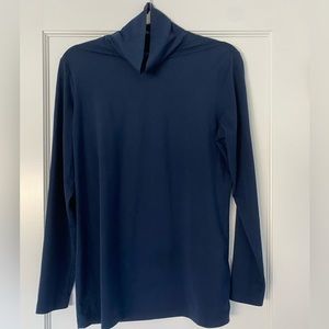 J McLaughlin navy lightweight stretchy turtleneck